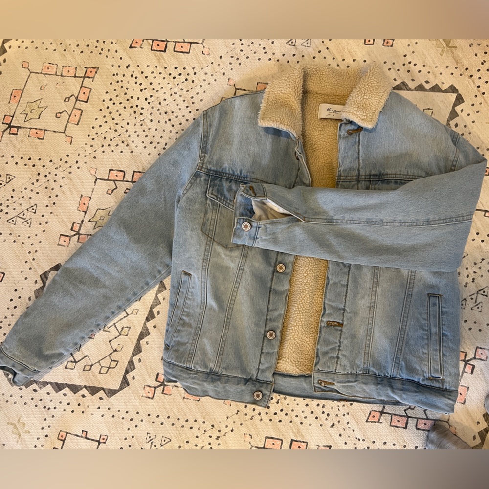 KanCan Small denim fleece lined jacket. Excellent condition.